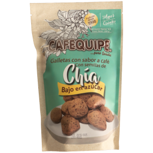 GALLETAS CON SABOR A CAFÉ, SEMILLAS DE CHÍA X100G
