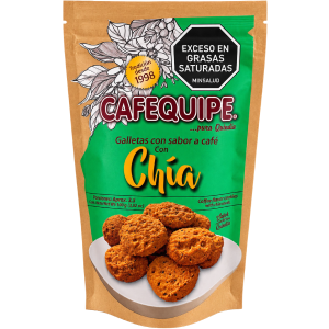 GALLETAS CON SABOR A CAFÉ, SEMILLAS DE CHÍA X100G